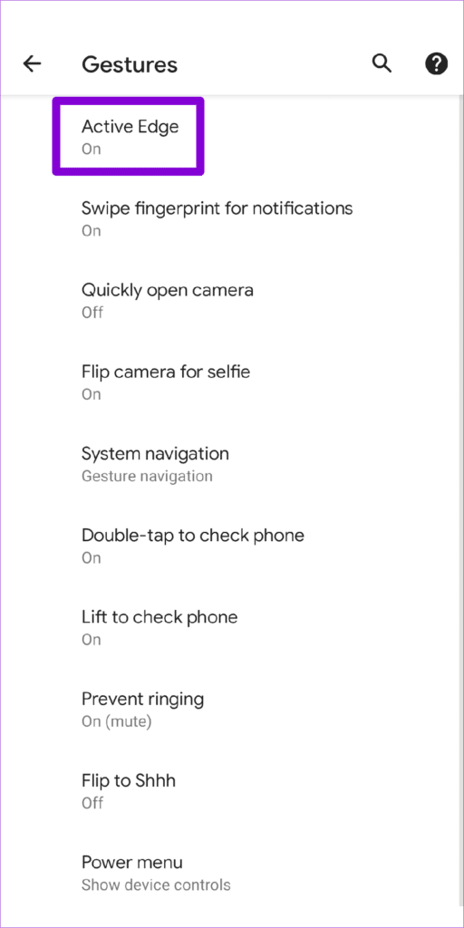 Active-Edge-Gesture-on-Android-512x1024-1 أفضل 7 طرق لإصلاح عدم عمل الإيماءات على Android