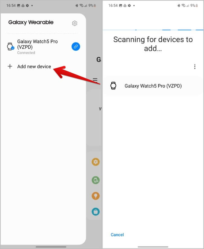 Add-new-device-on-Samsung-Galaxy-Watch-675x825 كيف أعرف طراز Galaxy Watch الذي أمتلكه؟