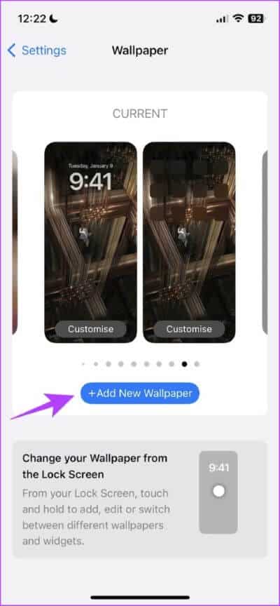 Add-new-wallpaper-1-474x1024-1 iOS 16: كيفية كيفية التعيين بشكل مختلف خلفية شاشة قفل و الشاشة الرئيسية على iPhone