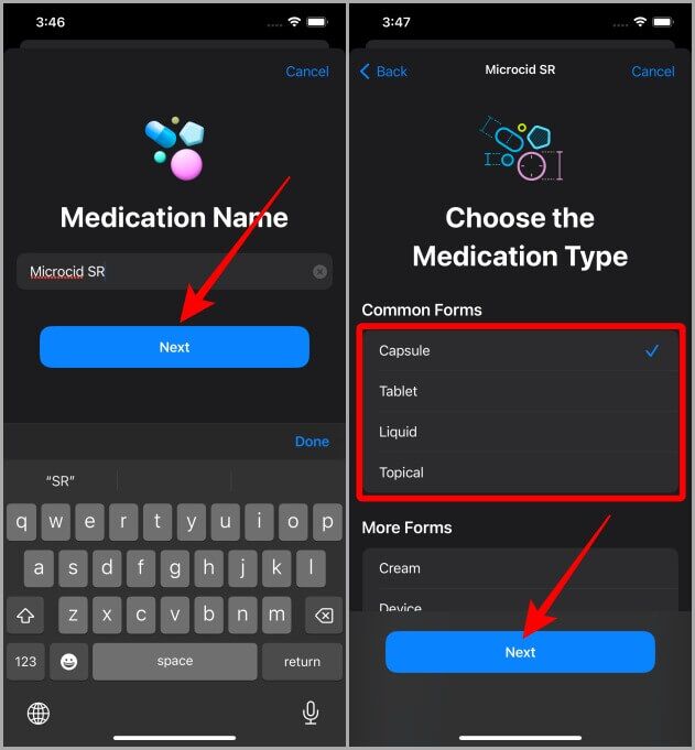 Adding-Medication-Name-in-Apple-Health-631x681 كيفية إضافة الأدوية وتعيين تذكيرات لتطبيق Apple Health