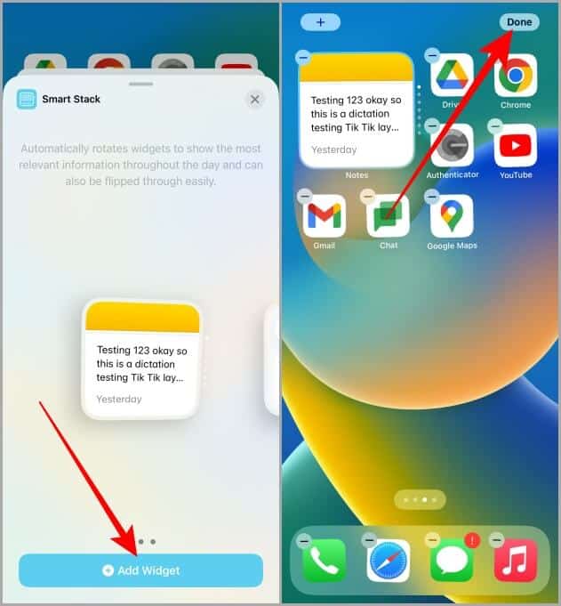 Adding-a-Smart-Stack-on-home-screen-iPhone-1 كيفية إنشاء وتعديل وإزالة حزم الأدوات الويدجت على iPhone