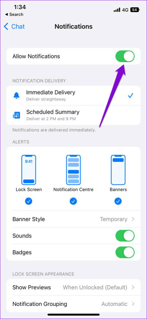 Allow-Notifications-for-Google-Chat-on-iPhone-474x1024-1 أفضل 8 طرق لإصلاح عدم عمل إشعارات تطبيق Google Chat على Android و iPhone
