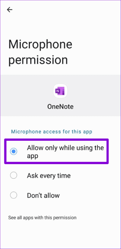 Allow-OneNote-App-Permissions-on-Android-500x1024-1 أفضل 6 طرق لإصلاح عدم عمل تطبيق OneNote على Android