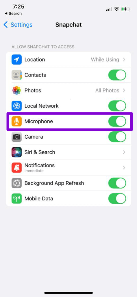 Allow-Snapchat-to-Use-Microphone-on-iPhone-474x1024-1 أفضل 7 طرق لإصلاح مشكلة عدم عمل الرسائل الصوتية في Snapchat