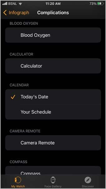 Apple-Watch-iPhone-App-Complications-Add كيفية إضافة أو تحرير أو إزالة الإضافات من Apple Watch Face