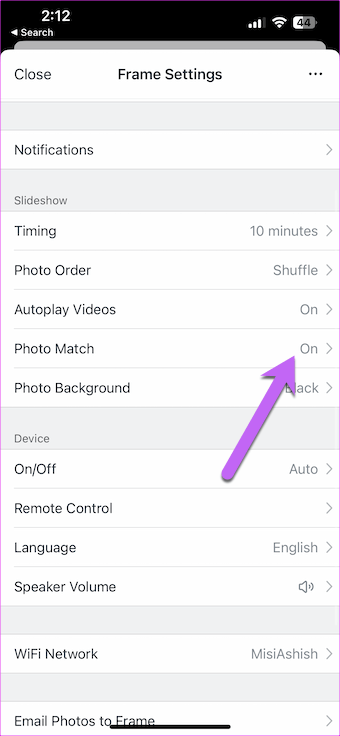 Aura-Carver-settings3 كيفية إعداد إطار الصورة الرقمي Aura Carver