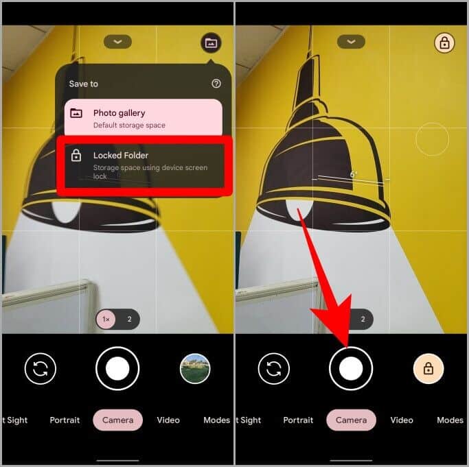 Capturing-Photos-in-Locked-Folder-Pixel-683x681 كيفية حفظ الصور مباشرة في المجلد المقفل في Google Photos
