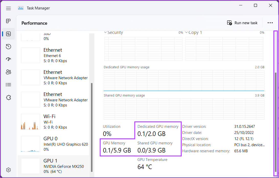 أفضل 4 طرق للتحقق من سعة ذاكرة الوصول العشوائي للفيديو VRAM على Windows 11 - %categories