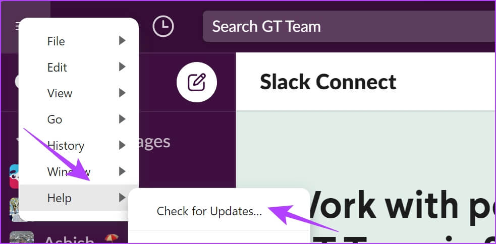 Check-for-Updates 10 إصلاحات لعدم عمل إشعارات Slack على Mac و Windows Desktop