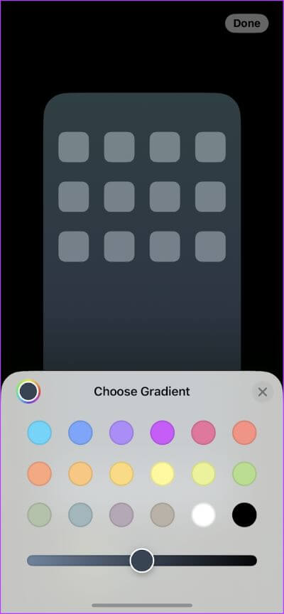 Choose-gradient iOS 16: كيفية كيفية التعيين بشكل مختلف خلفية شاشة قفل و الشاشة الرئيسية على iPhone