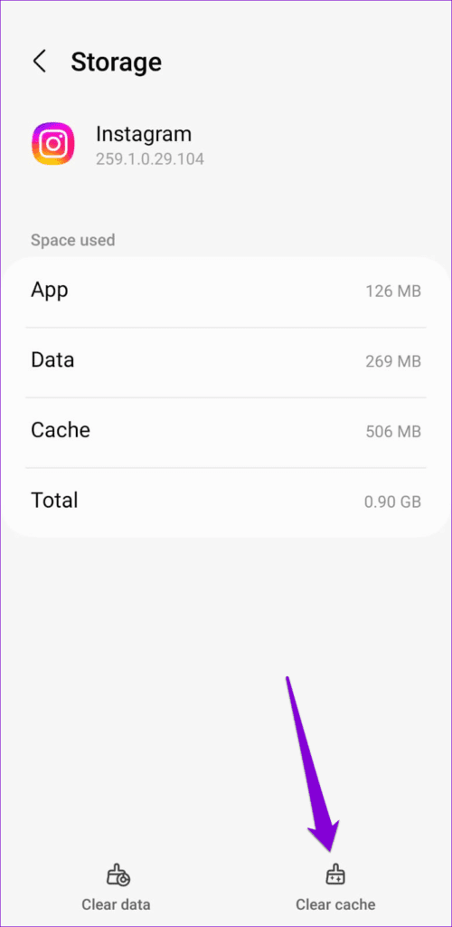 Clear-Instagram-App-Cache-500x1024-1 أفضل 7 طرق لإصلاح عدم عمل الفلاتر والتأثيرات على Instagram