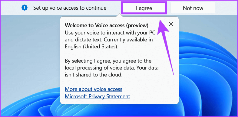 Click-I-Agree-3 كيفية تمكين الوصول الصوتي واستخدامه على Windows 11