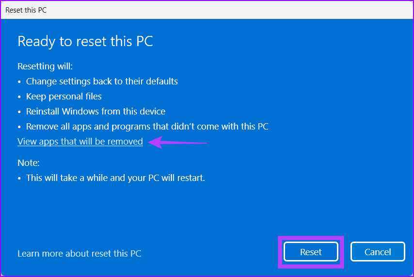 Click-On-Reset أفضل 8 طرق لإصلاح الملفات الفاسدة و التالفة على نظام التشغيل Windows 11