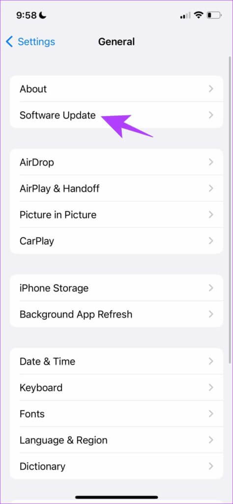 Click-on-Software-Update-2-474x1024-1-474x1024 أفضل 10 إصلاحات للعدم ظهور بيانات Screen Time على iPhone