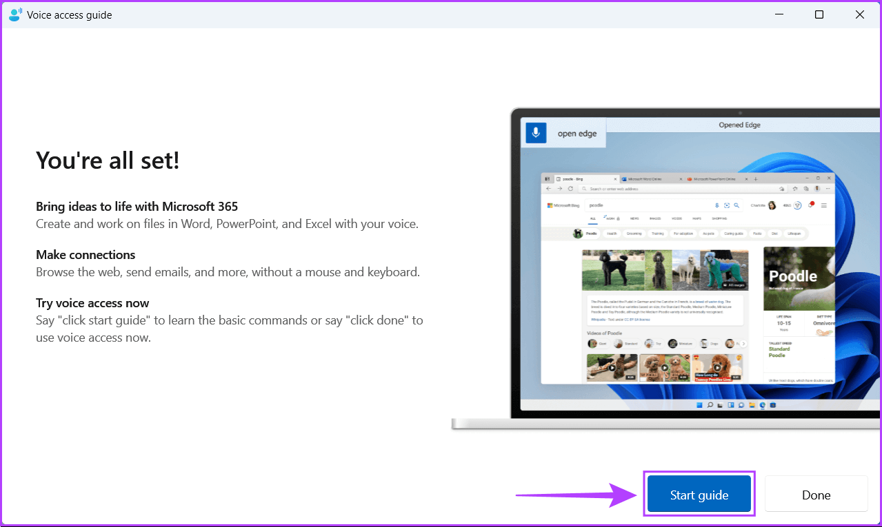 Click-on-Start-guide كيفية تمكين الوصول الصوتي واستخدامه على Windows 11