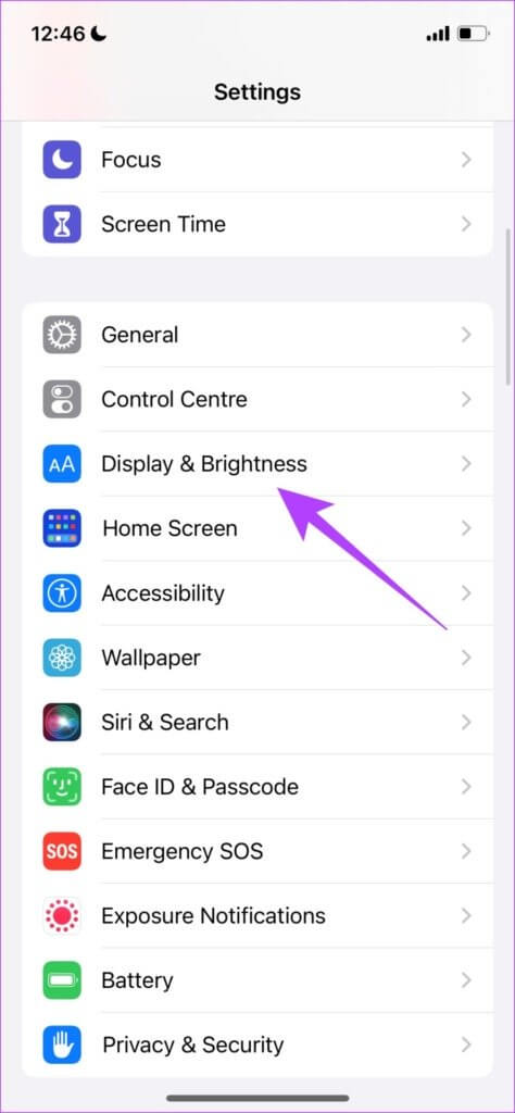 Display-and-Brightness-474x1024-1-474x1024 أفضل 5 إصلاحات لعدم عمل الوضع الداكن في تطبيق Facebook على iPhone