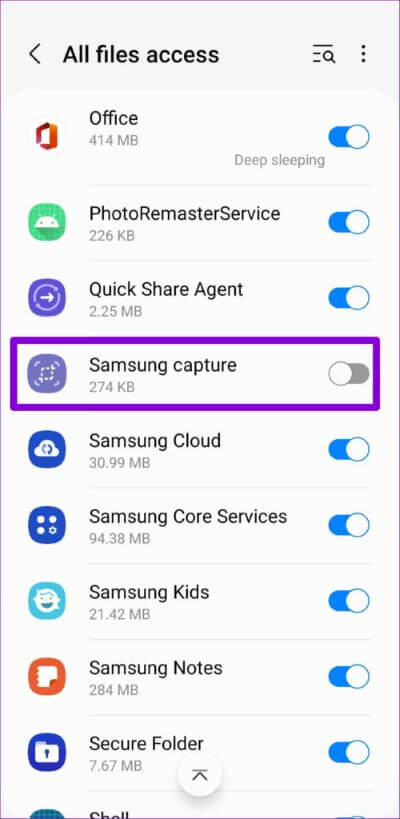Enable-Samsung-Capture-Permission-500x1024-1-400x819 أفضل 6 طرق لإصلاح تعذر التقاط لقطات الشاشة على Android