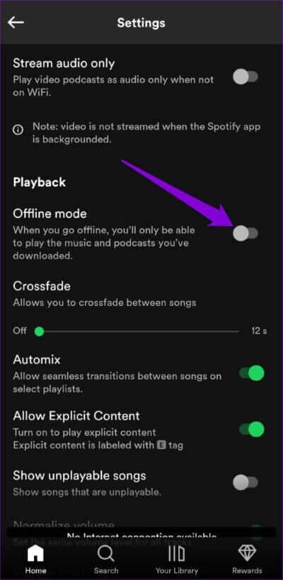 Enable-or-Disable-Offline-Mode-in-Spotify-500x1024-1-400x819 أفضل 6 طرق لإصلاح خطأ لا يوجد اتصال متاح بالإنترنت في Spotify على Android