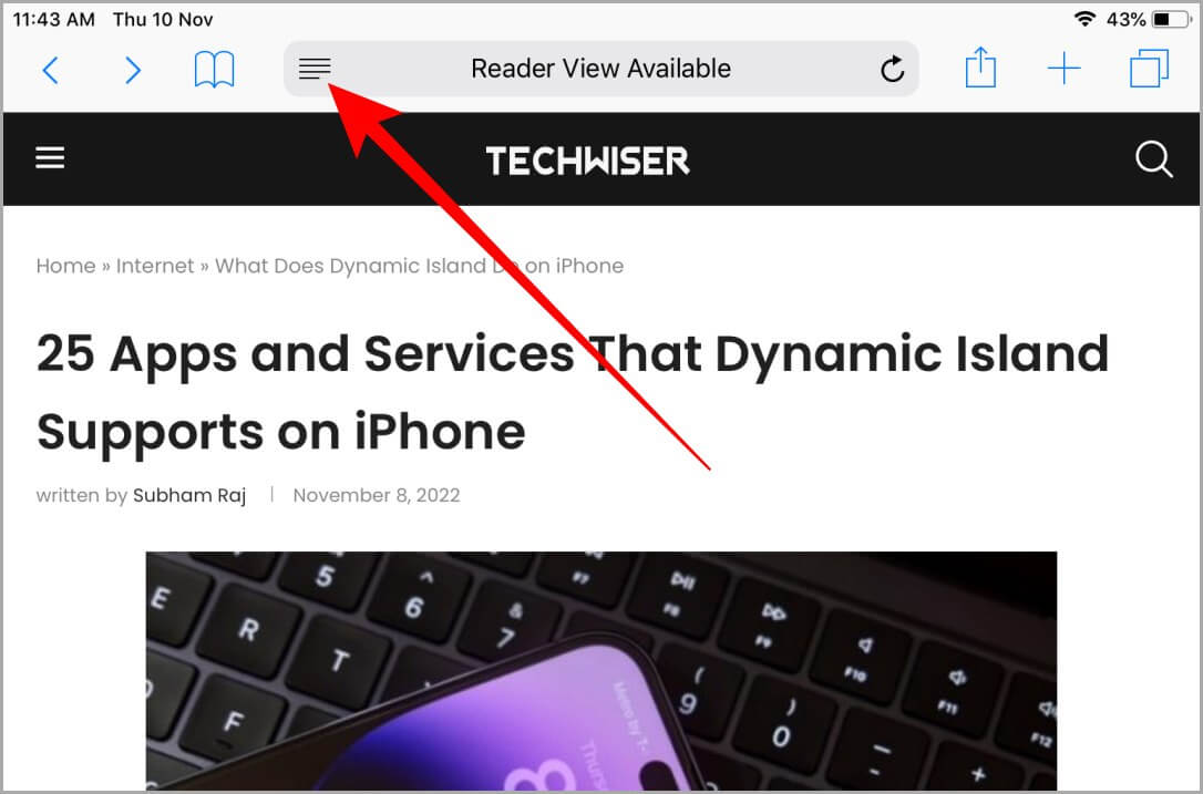 كيفية تمكين عرض القارئ (الوضع) في Safari على iPhone و iPad و Mac - %categories