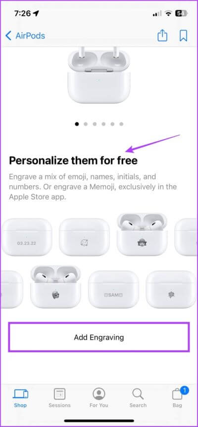 Engrave-Memoji-on-AirPods-via-Apple-Store-App-3-713x1536-1 كيفية نقش حافظة AirPods باستخدام Memoji أو Emoji أو Text مجانًا
