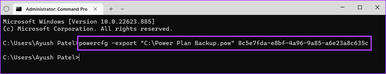 Export-Power-Plan كيفية تصدير أو استيراد خطط الطاقة على Windows 11