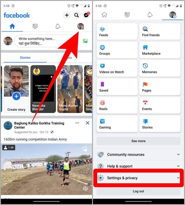 Facebook-Homepage-1-615x681 كيفية إعداد واستخدام جهة الاتصال الموصى لها على Facebook
