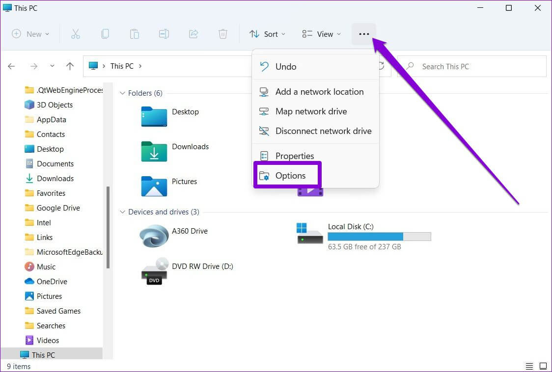 File-Explorer-Options-1124x758 كيفية استخدام الوصول السريع في Windows 11