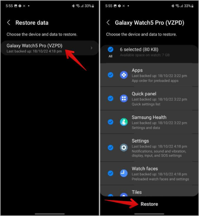 Galaxy-Watch-Restore-944x1024-1-675x732 كيفية النسخ الاحتياطي وإعادة تعيين واستعادة Samsung Galaxy Watch