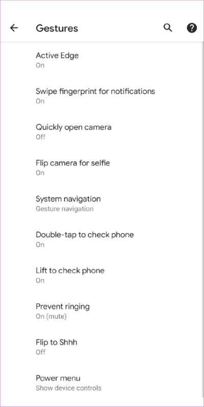 Gestures-Menu-on-Android-513x1024-1 أفضل 7 طرق لإصلاح عدم عمل الإيماءات على Android