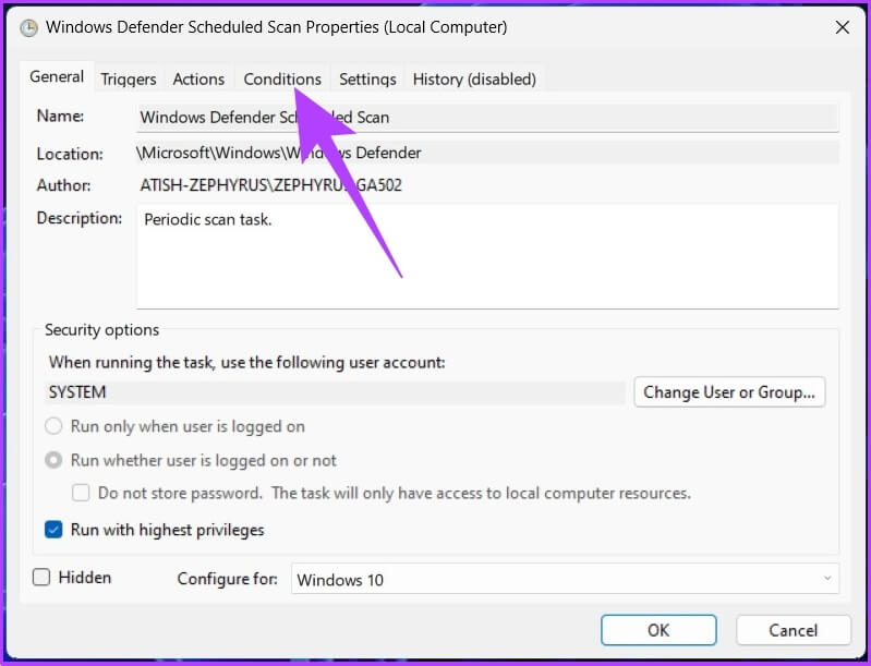 Go-to-the-Conditions-tab-799x611 2 طرق سريعة لجدولة فحص Windows Defender