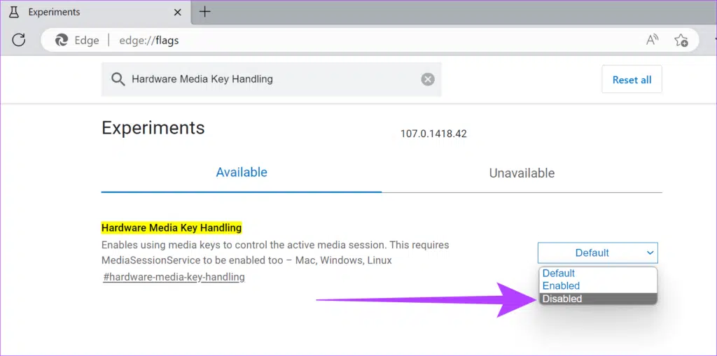 How to Disable Media Hotkeys In Edge 3 1024x509 1 - كيفية إيقاف تشغيل مفاتيح الاختصار للوسائط Media Hotkeys في Windows 11