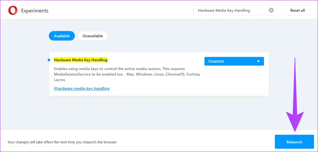 How to Disable Media Hotkeys In Opera 4 1024x489 1 - كيفية إيقاف تشغيل مفاتيح الاختصار للوسائط Media Hotkeys في Windows 11