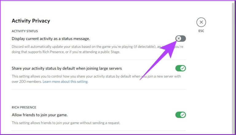 كيفية إخفاء اللعبة التي تلعبها على Discord - %categories