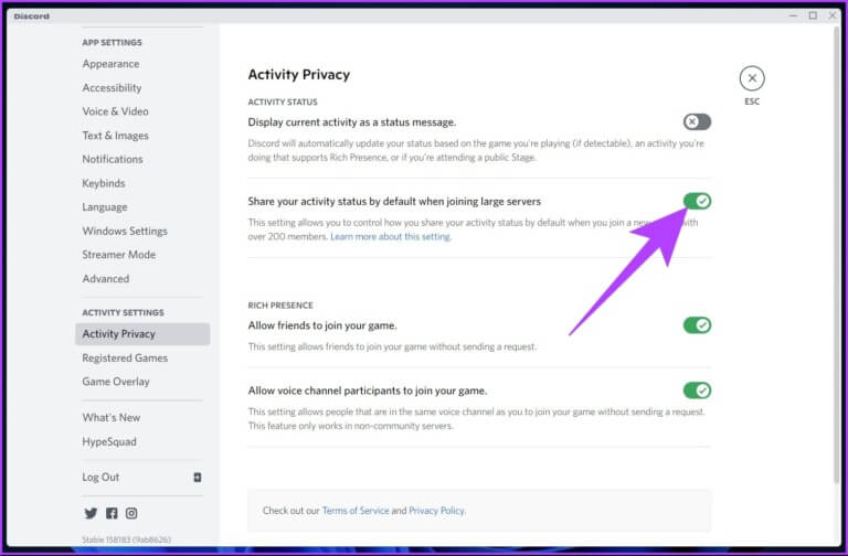 كيفية إخفاء اللعبة التي تلعبها على Discord - %categories