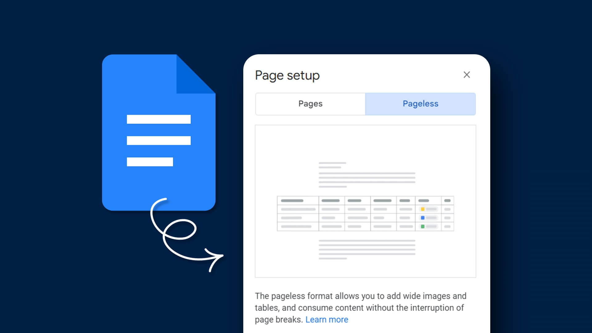 كيفية إنشاء مستند بتنسيق بلا صفحات على Google Docs - %categories