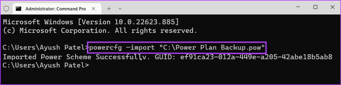 Import-Power-Plan-2 كيفية تصدير أو استيراد خطط الطاقة على Windows 11