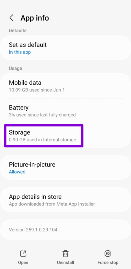 Instagram-Storage-Info-500x1024-1 أفضل 7 طرق لإصلاح عدم عمل الفلاتر والتأثيرات على Instagram