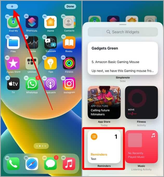 Jiggle-Mode-on-iPhone كيفية إضافة وإزالة وتخصيص الويدجت على شاشة iPhone الرئيسية
