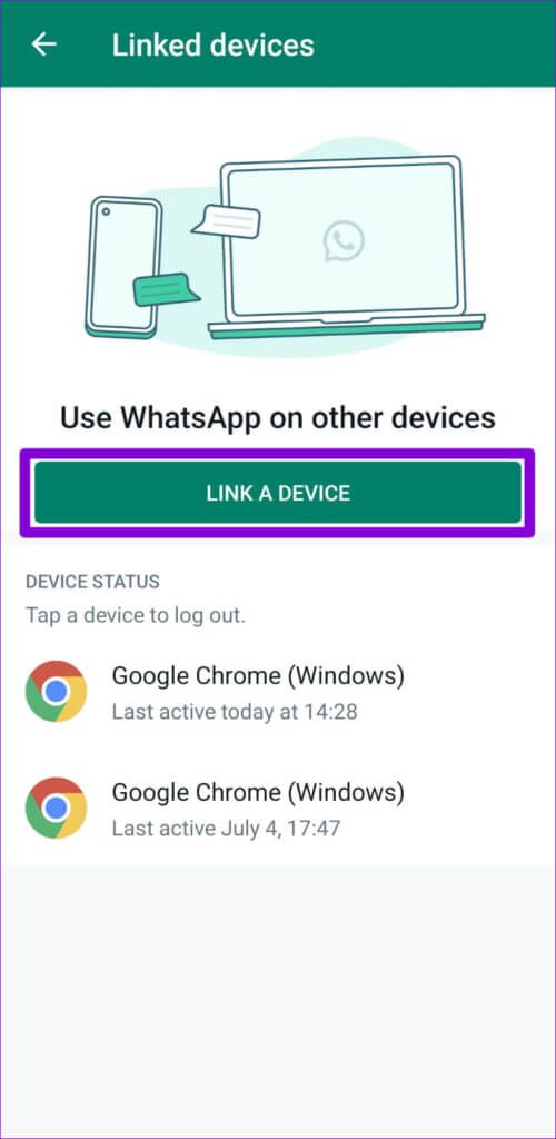 Link-a-Device-WhatsApp-1-500x1024-1-500x1024 أفضل 7 طرق لإصلاح عدم عرض الإشعارات لتطبيق WhatsApp سطح المكتب على Windows 11