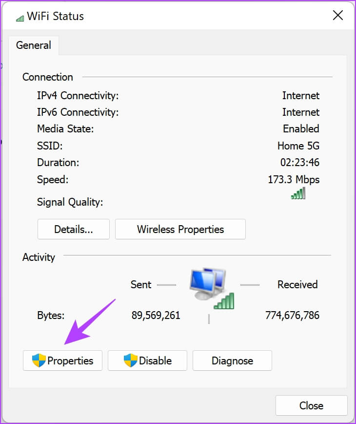 Network-Properties-730x868 كيفية إصلاح عدم عمل reCAPTCHA في Chrome و Firefox والمتصفحات الأخرى