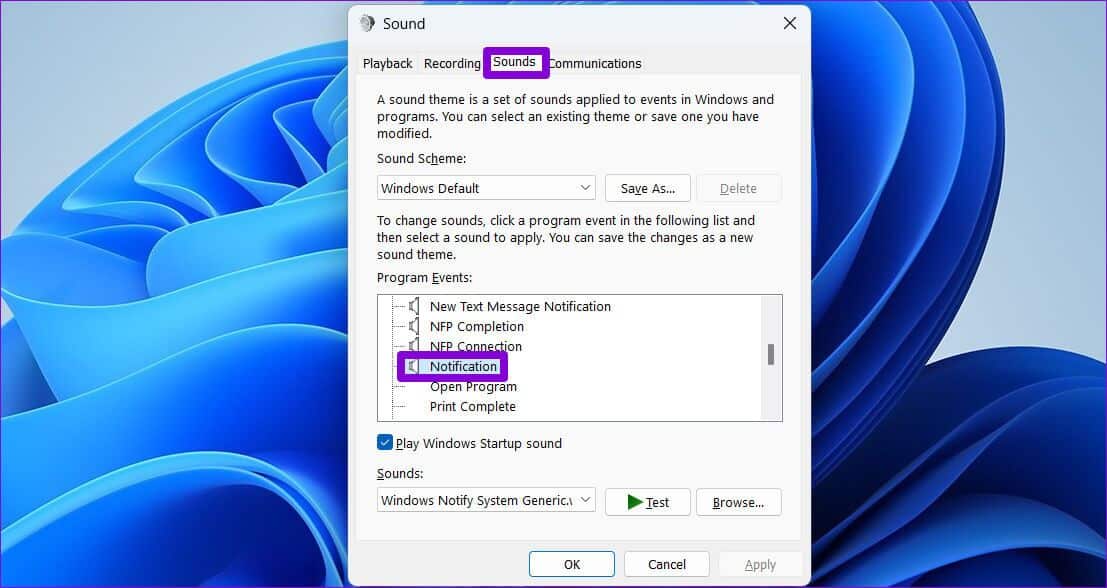 Notification-Sound-Settings-1107x588 كيفية تغيير أو تعطيل أصوات الإشعارات في Windows 11