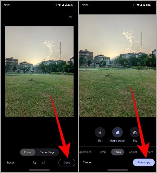 Object-Erased-from-Photo-on-Pixel-7-615x681 كيفية استخدام Magic Eraser على هاتف Pixel 7