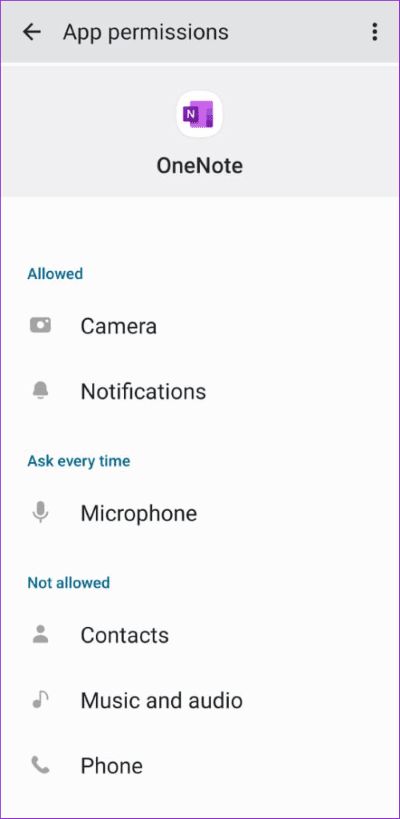 OneNote-App-Permissions-Android-500x1024-1 أفضل 6 طرق لإصلاح عدم عمل تطبيق OneNote على Android