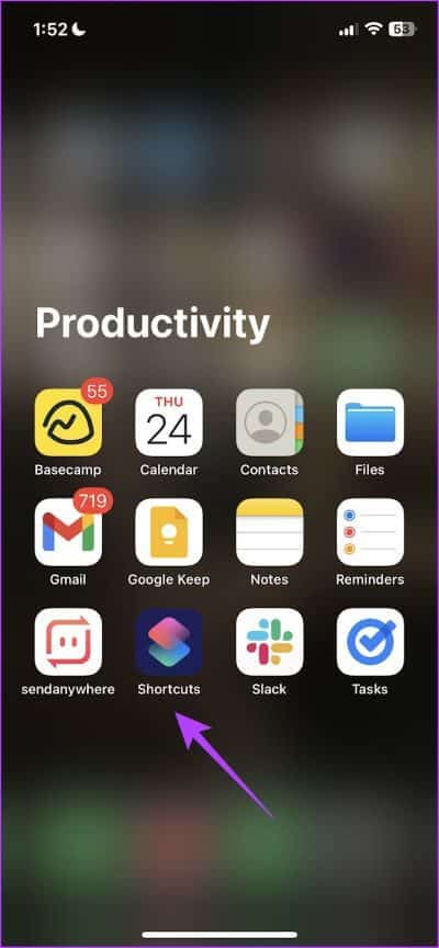 Open-Shortcuts-App كيفية إضافة اختصار Shazam على iPhone