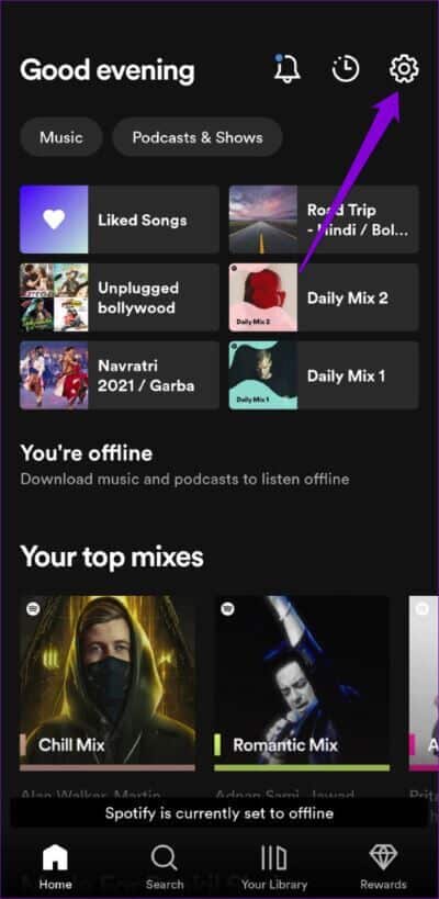 Open-Spotify-Settings-1-500x1024-1-400x819 أفضل 6 طرق لإصلاح خطأ لا يوجد اتصال متاح بالإنترنت في Spotify على Android