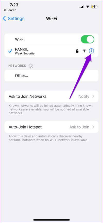 Open-Wi-Fi-Network-Properties-on-iPhone-1-474x1024-1 أفضل 8 طرق لإصلاح مشكلات اتصال Discord على Android و iPhone