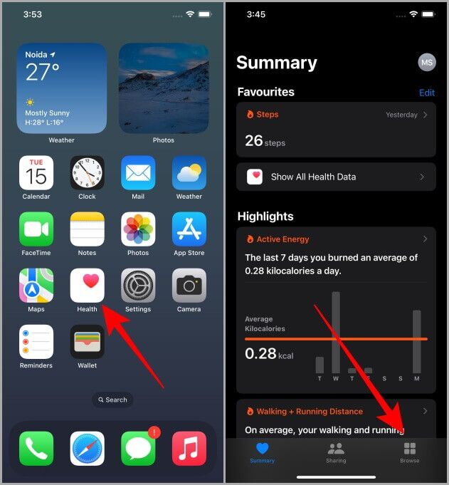 Opening-Apple-Health-App-631x681 كيفية إضافة الأدوية وتعيين تذكيرات لتطبيق Apple Health