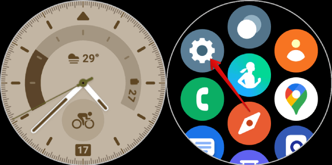 Opening-Settings-on-Galaxy-Watch-3 كيفية النسخ الاحتياطي وإعادة تعيين واستعادة Samsung Galaxy Watch