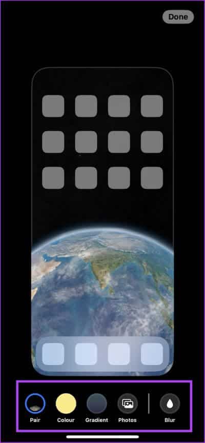 Options-for-homescreen-wallpaper iOS 16: كيفية كيفية التعيين بشكل مختلف خلفية شاشة قفل و الشاشة الرئيسية على iPhone