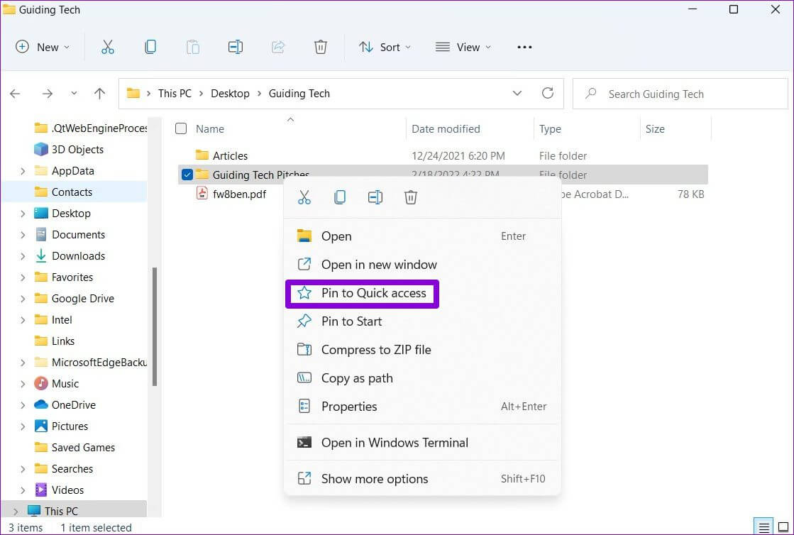 Pin-Folders-to-Quick-Access-1119x754 كيفية استخدام الوصول السريع في Windows 11